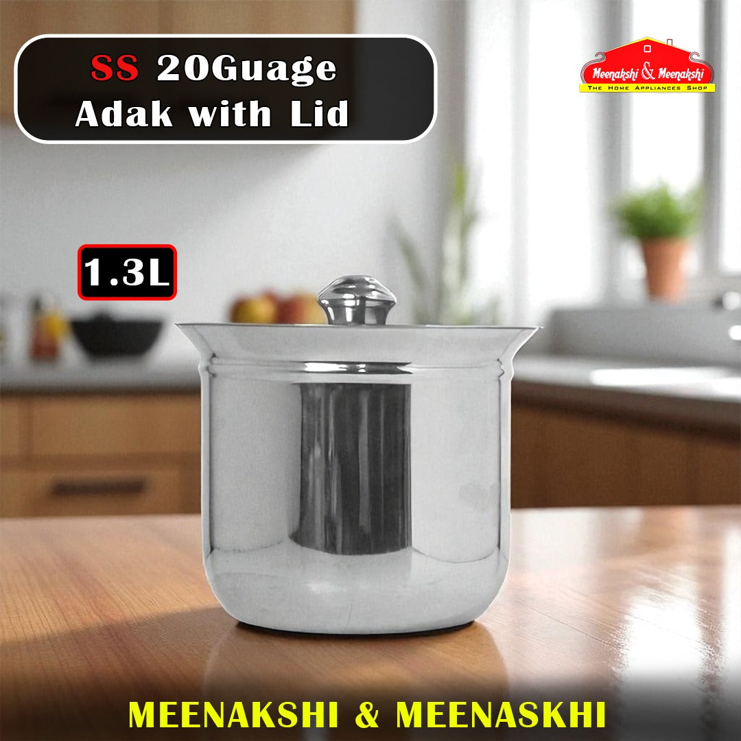 SS 20Guage Adak with Lid 1.3L