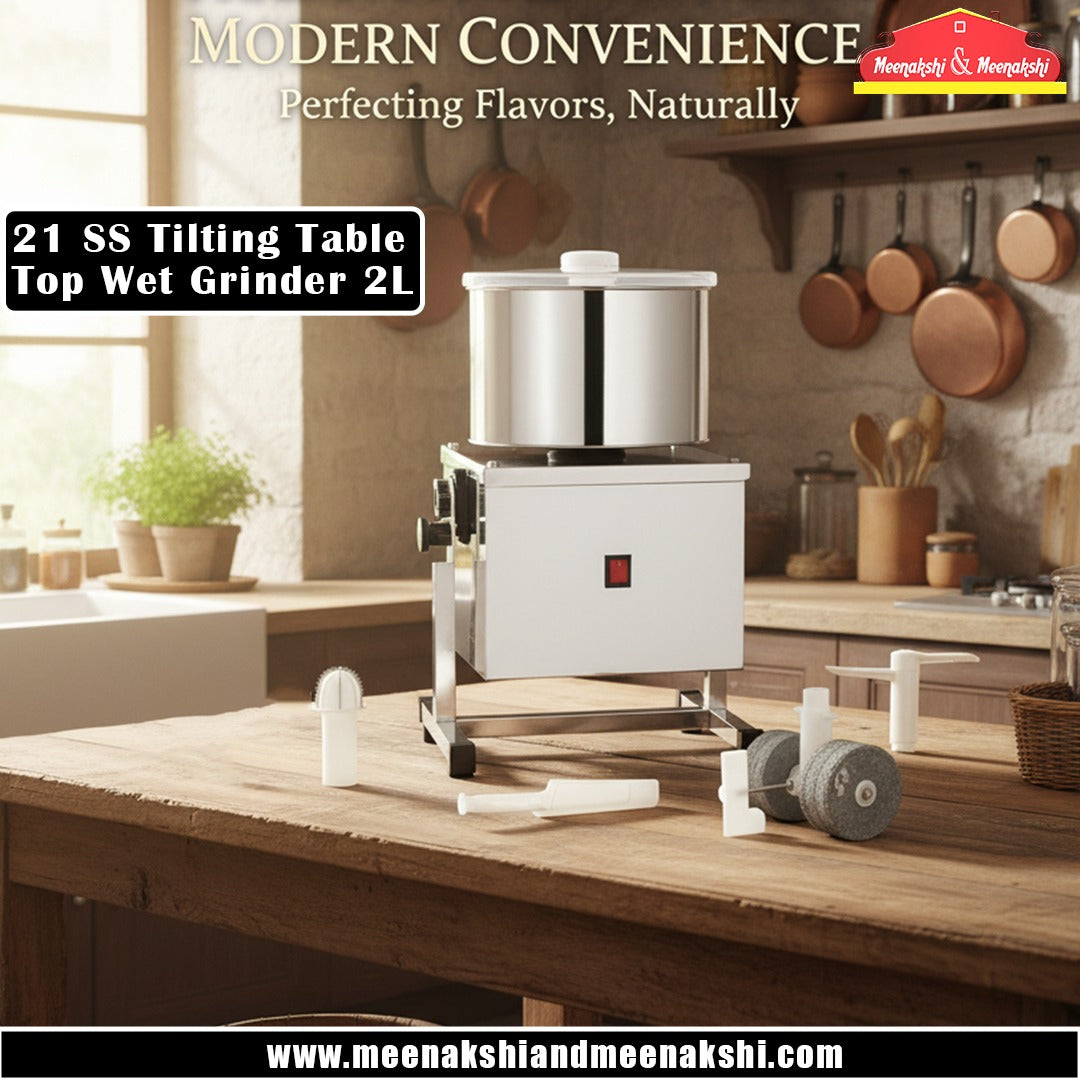 21 SS Tilting Table Top Wet Grinder 2L