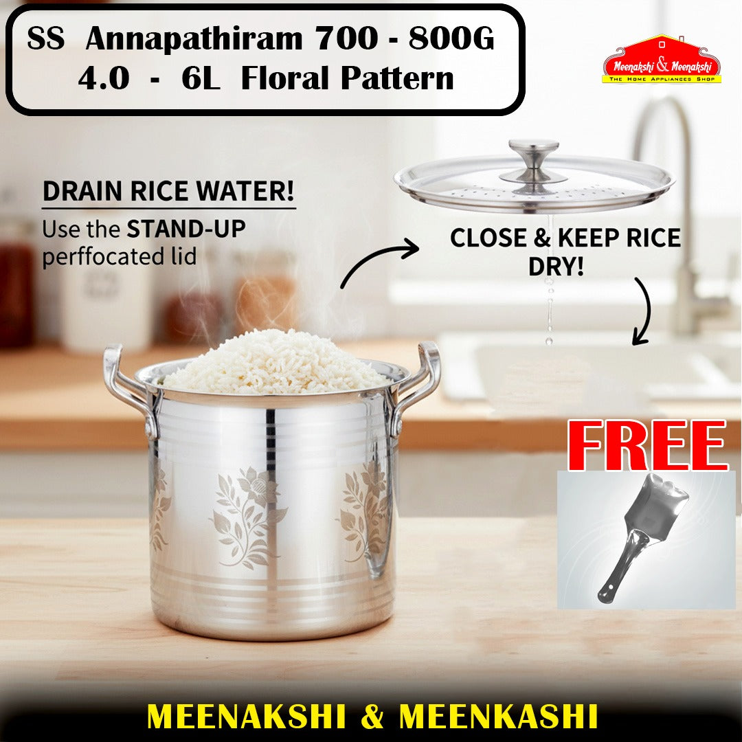  SS Annapathiram 4.0 700 - 800G 6L Floral Pattern