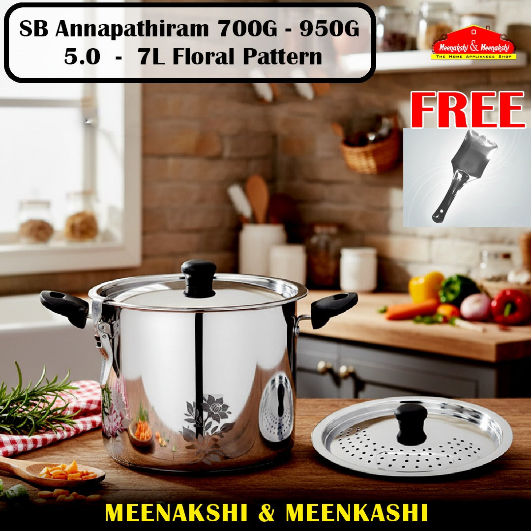 SB Annapathiram 5.0 700G - 950G 7L Floral Pattern
