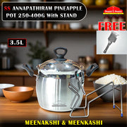 SS ANNAPATHIRAM PINEAPPLE POT 250-400G 3.5L With STAND