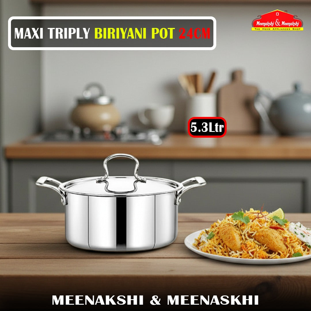 MAXI TRIPLY BIRIYANI POT 24CM/5.3L