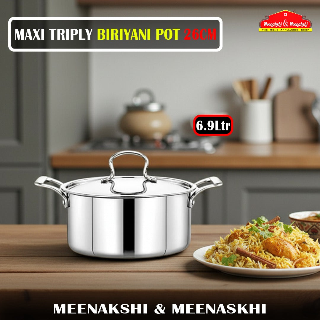 MAXI TRIPLY BIRIYANI POT 26CM/6.9L