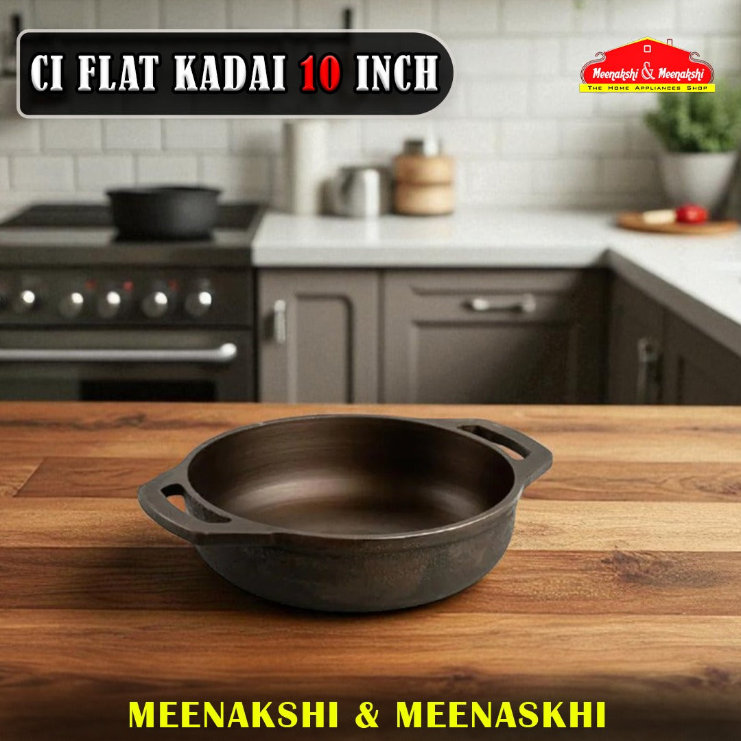 CI FLAT KADAI 10 INCH