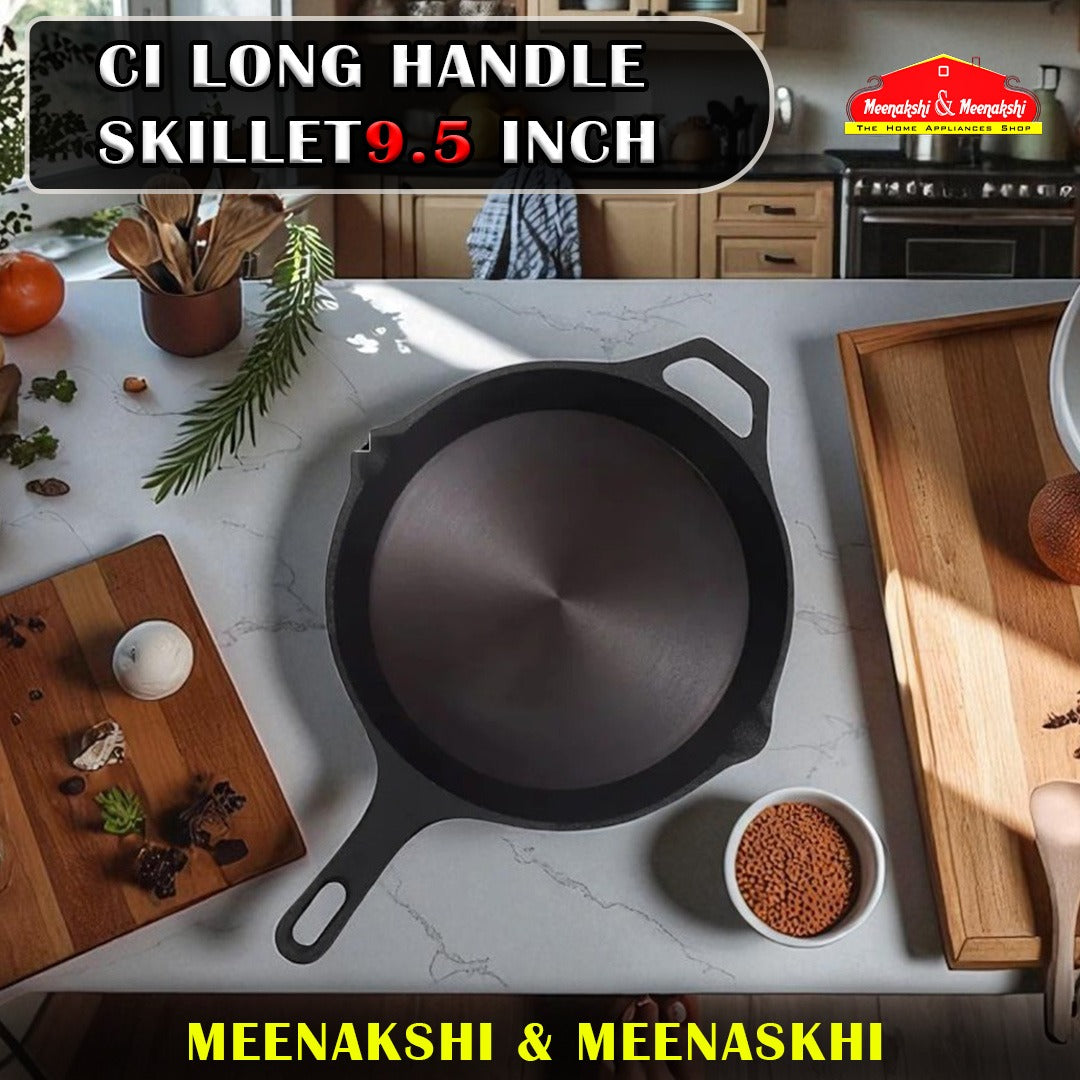 CI LONG HANDEL SKILLET-9.5 INCH