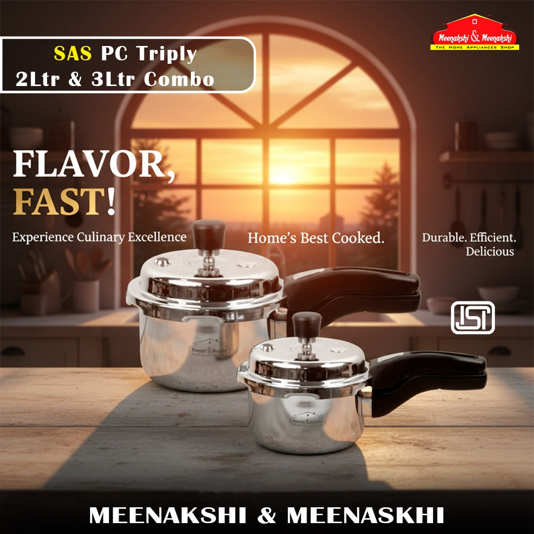 SAS PC Triply 2Ltr & 3Ltr  Cooker Combo