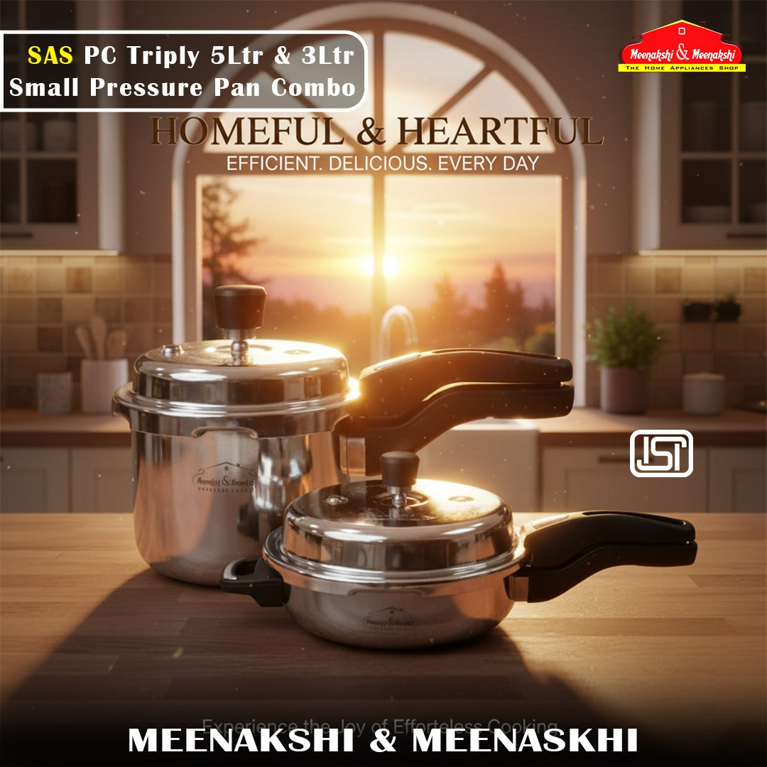 SAS PC Triply 5Ltr & 3Ltr Small Pressure Pan Combo