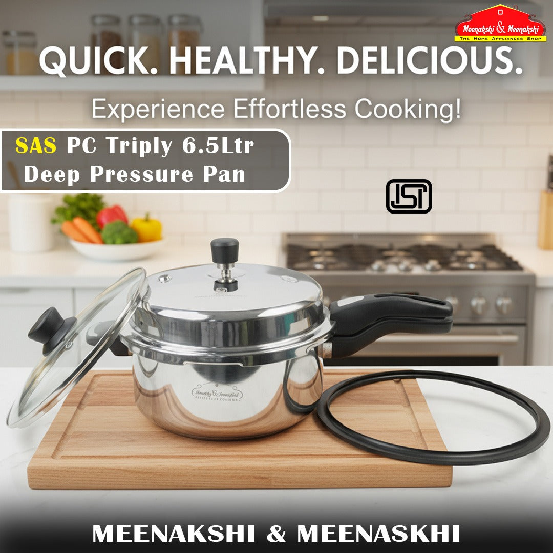 SAS PC Triply 6.5Ltr Deep Pressure Pan
