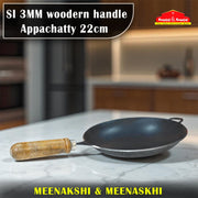 3MM WOODERN HANDLE CHAPPATI TAWA 22CM