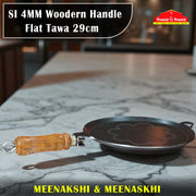  SI 4MM WOODERN HANDLE FLAT TAWA 29CM 